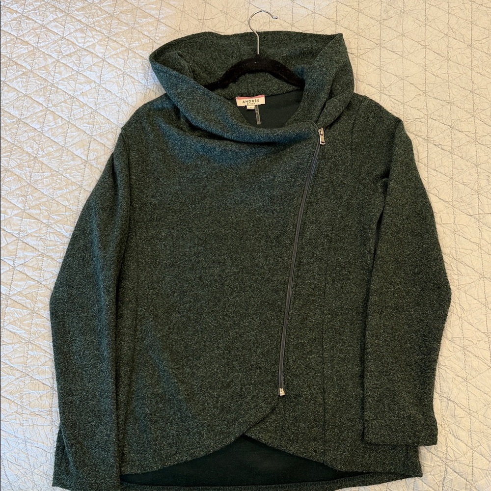 ANDREE BY UNIT Forest Green Teddy Jacket